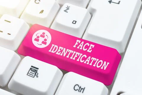 Sign displaying Face Identification. Concept meaning analyzing patterns based on Stock Photos