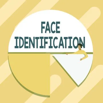 Sign displaying Face Identification. Internet Concept analyzing patterns based Stock Illustration