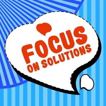 Sign displaying Focus On Solutions. Internet Concept powerful practical way to Stock Illustration