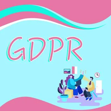 Sign displaying Gdpr. Internet Concept regulation in EU law on data protection Illustrazione stock