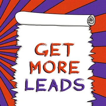 Sign displaying Get More Leads. Word Written on Inbound Marketing Process of Stockillustratie