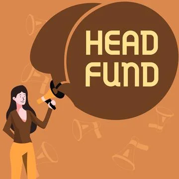 Sign displaying Head Fund. Internet Concept pools capital from accredited Stock Illustration