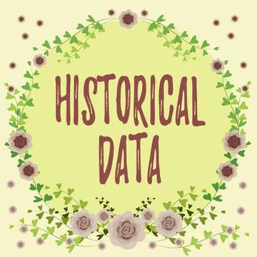 Sign displaying Historical Data. Word Written on collected data about past Stock Illustration