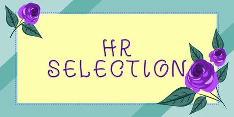 Sign displaying Hr Selection. Internet Concept Process and approached by human Stock Illustration