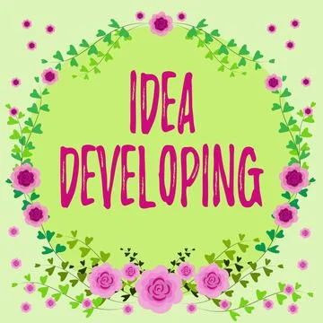 Sign displaying Idea Developing. Word for innovating the concept and bringing Stock Illustration