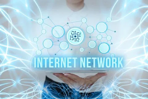 Sign displaying Internet Network. Conceptual photo connects computers together Stock-Fotos