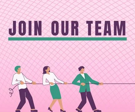 Sign displaying Join Our Team. Conceptual photo Allied Associate Work with us Stock Illustration