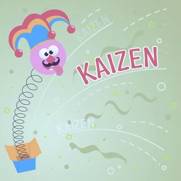 Sign displaying Kaizen. Concept meaning a Japanese business philosophy of Stock Illustration