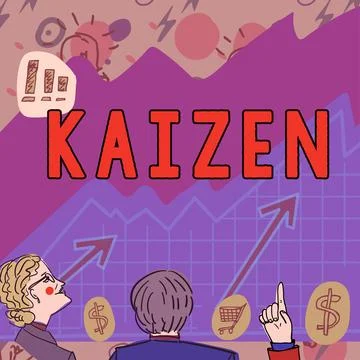 Sign displaying Kaizen. Internet Concept a Japanese business philosophy of Stock Illustration