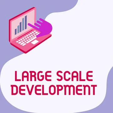 Sign displaying Large Scale Development. Word Written on Develop on an extensive イラスト素材
