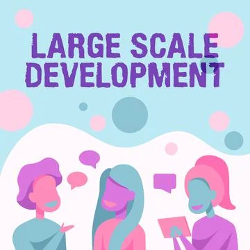 Sign displaying Large Scale Development. Conceptual photo very wide and modern Illustrazione stock
