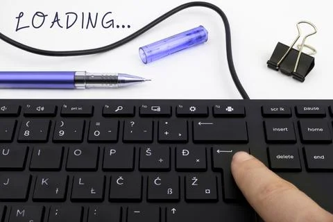 Sign displaying Loading. Word Written on time takes to download and display the Stock Photos