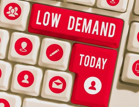 Sign displaying Low Deanalysisd. Concept meaning less consumer s is desire to Foto stock