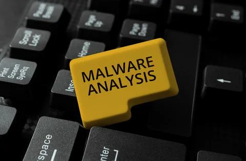 Sign displaying Malware Analysis. Concept meaning performs deep analysis of Stock Photos