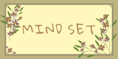 Sign displaying Mind Set. Internet Concept A standard thought of a person of Stock Illustration