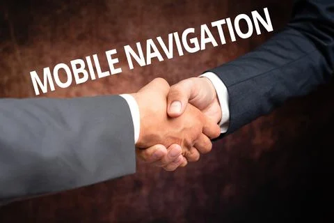 Sign displaying Mobile Navigation. Concept meaning graphical user interface used Stock Photos