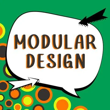 Sign displaying Modular Design. Word Written on product designing to produce Stock Illustration