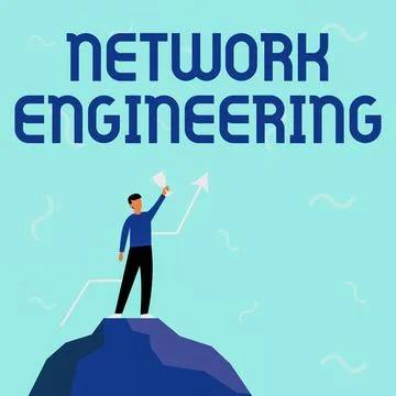 Sign displaying Network Engineering. Business idea field concerned with Illustrazione stock
