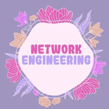 Sign displaying Network Engineering. Business concept professional who has the Stock Illustration