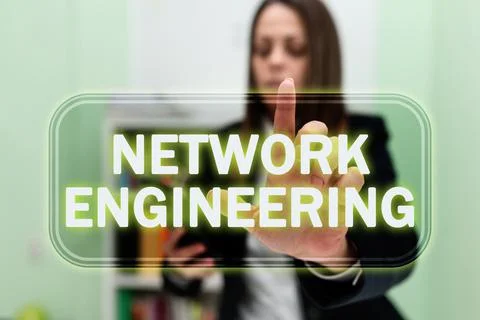 Sign displaying Network Engineering. Concept meaning professional who has the Stock Photos