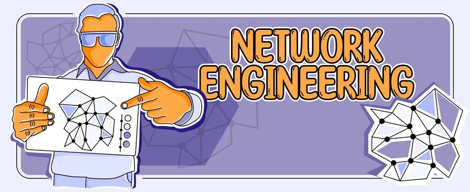 Sign displaying Network Engineering. Internet Concept professional who has the Stock Illustration