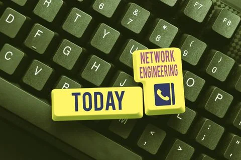 Sign displaying Network Engineering. Word for professional who has the skills to Stock Photos