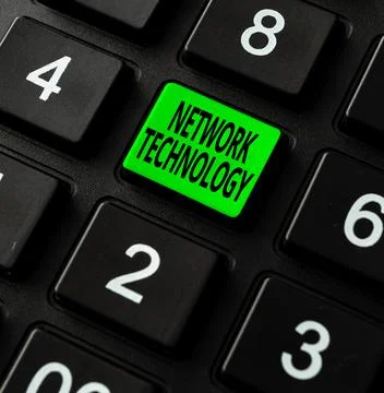 Sign displaying Network Technology. Business idea transmit data digitally Stock Photos