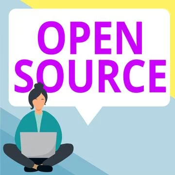 Sign displaying Open Source. Business overview denoting software which original Stock Illustration