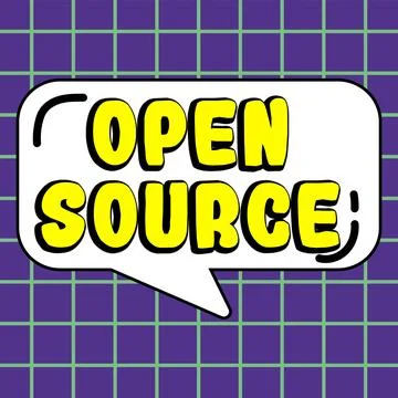 Sign displaying Open Source. Concept meaning denoting software which original Stock Illustration