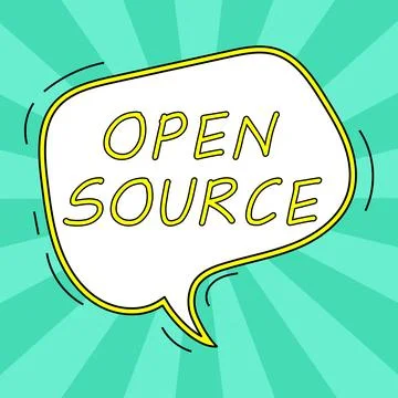 Sign displaying Open Source. Word for denoting software which original source Stock Illustration