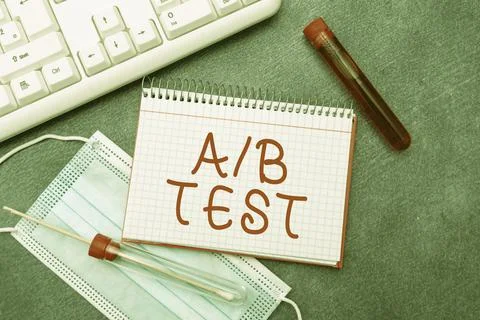 Sign displaying A Or B Test. Conceptual photo test to determine consumers prefer 스톡 사진