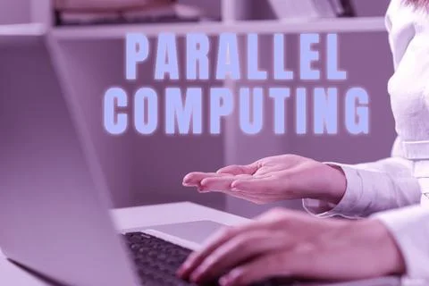 Sign displaying Parallel Computing. Business approach simultaneous calculation 库存照片