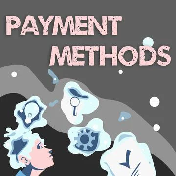 Sign displaying Payment Methods. Word for Several ways utilized to compensate a Stock Illustration