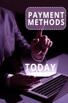 Sign displaying Payment Methods. Word Written on Several ways utilized to Stock Photos