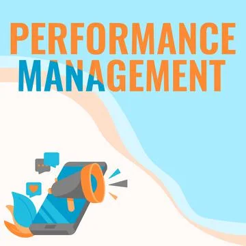 Sign displaying Performance Management. Conceptual photo ongoing process of Ilustración de archivo