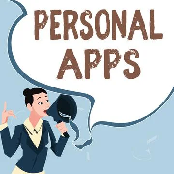 Sign displaying Personal Apps. Internet Concept Organizer Online Calendar Stockillustratie