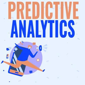 Sign displaying Predictive Analytics. Business concept Optimize Collection Illustrazione stock