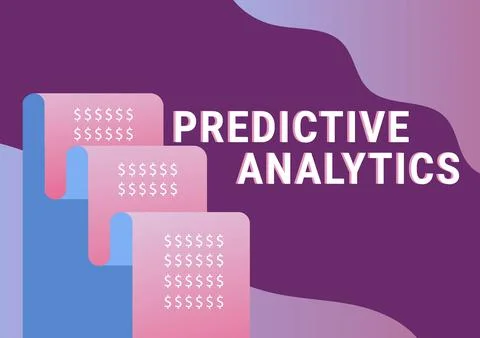 Sign displaying Predictive Analytics. Business showcase Optimize Collection A Illustrazione stock