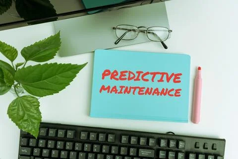 Sign displaying Predictive Maintenance. Internet Concept Predict when Equipment Stockfoto's