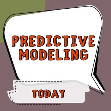 Sign displaying Predictive Modeling. Business overview maintenance strategy Stock Illustration