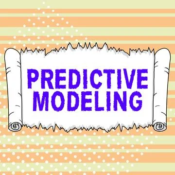 Sign displaying Predictive Modeling. Business showcase maintenance strategy Stock Illustration