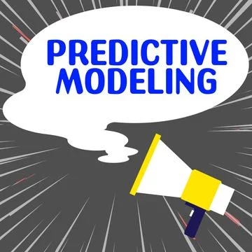 Sign displaying Predictive Modeling. Business concept maintenance strategy Stock Illustration
