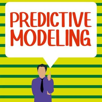 Sign displaying Predictive Modeling. Business showcase maintenance strategy Stock Illustration