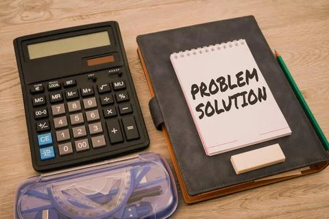 Sign displaying Problem Solution. Concept meaning solving consists of using 写真素材