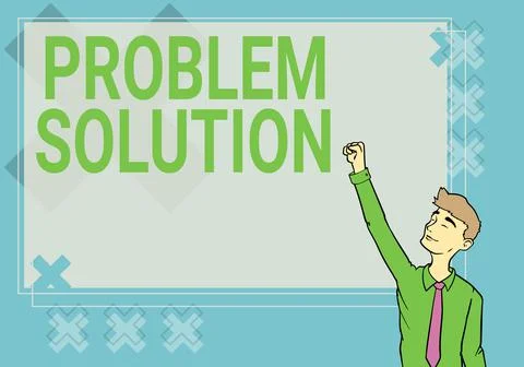 Sign displaying Problem Solution. Conceptual photo solving consists of using 스톡 일러스트