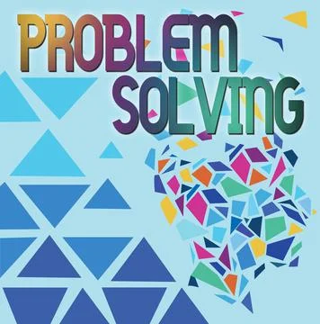 Sign displaying Problem Solving. Business idea to find an answer or means of Illustrazione stock