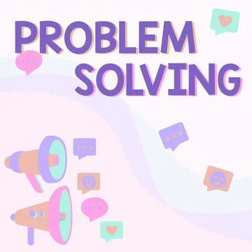 Sign displaying Problem Solving. Business showcase having a good capability of Illustrazione stock