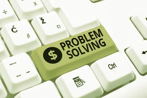 Sign displaying Problem Solving. Business showcase to find an answer or means of Stock Photos