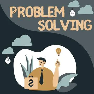 Sign displaying Problem Solving. Conceptual photo to find an answer or means of 스톡 일러스트