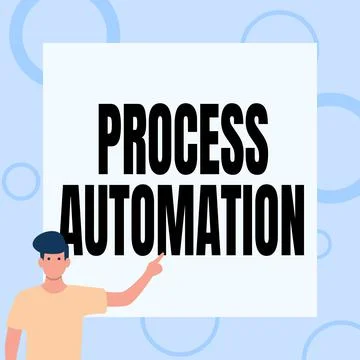 Sign displaying Process Automation. Internet Concept Transformation Streamlined Stock Illustration